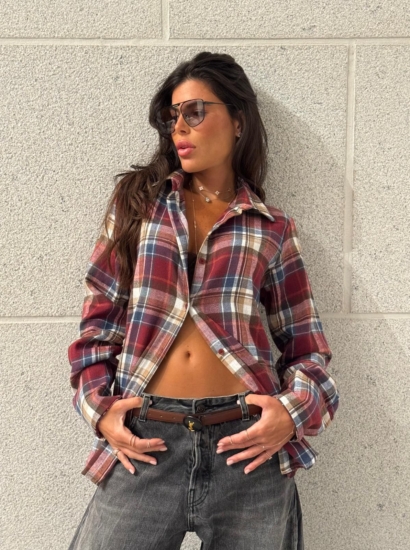 חולצה משבצות בלה דגם 9302