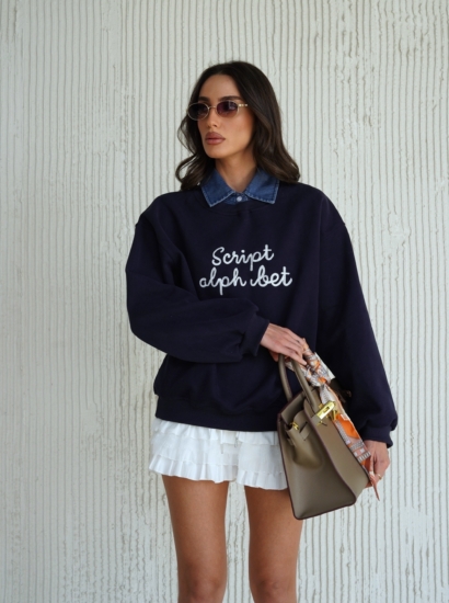 חולצה שילוב פולו גינס דפוס