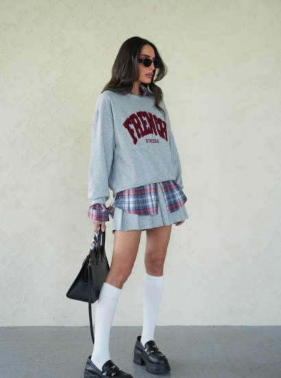 סט דפוס חצאית פליסה