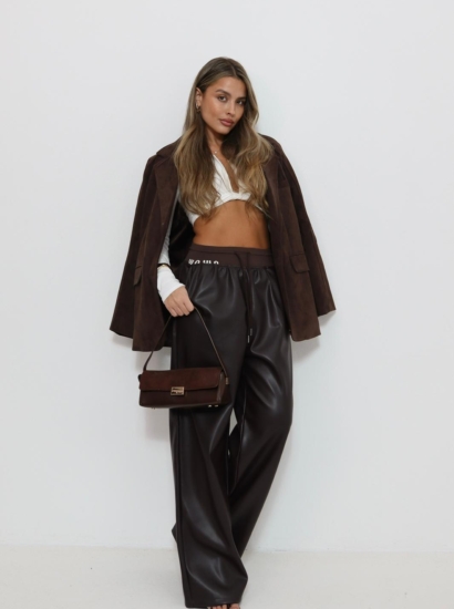 מכנס עור גומי דפוס