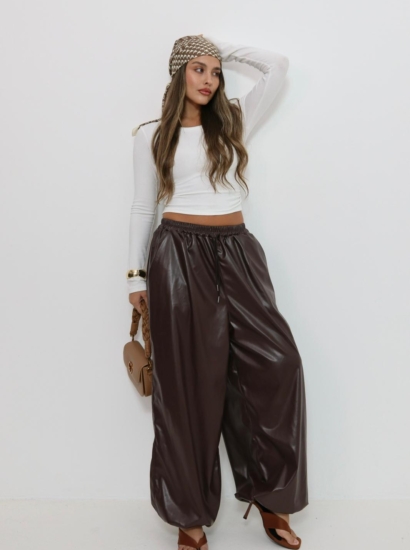 מכנס עור בלון מיסי