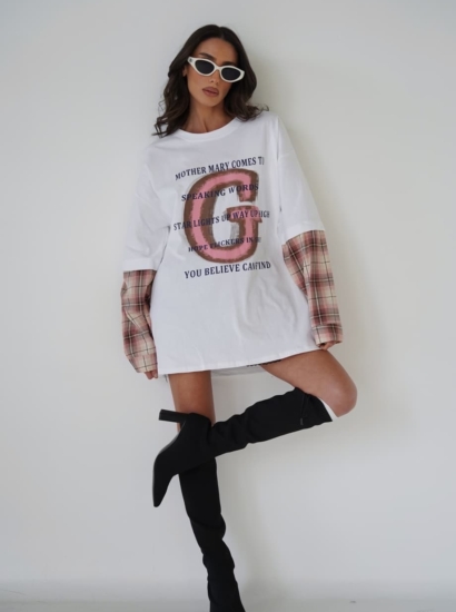 חולצה G שרוול משבצות