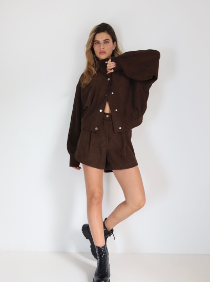 סט שורט קורדרוי 8342