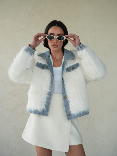 ג׳קט שילוב גינס ופרווה