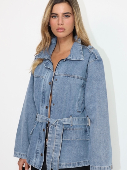 ג׳קט ג׳ינס חגורה מיסי