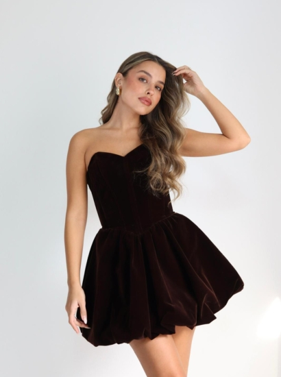 שמלה מחוך קטיפה 2291