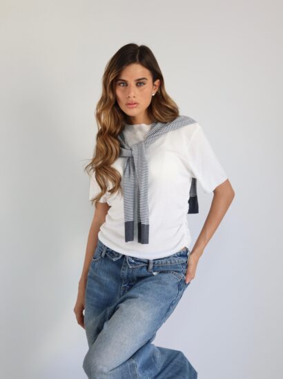 חולצה סטייל קשירה קצר