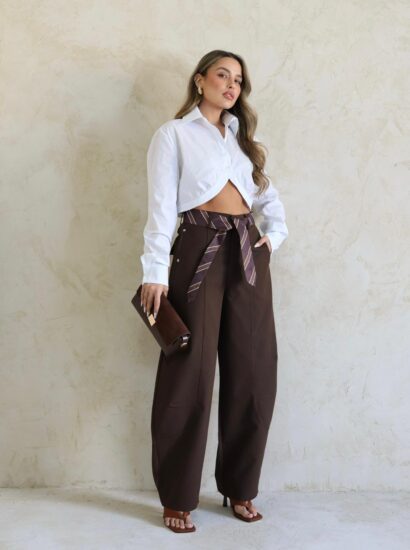 מכנס חגורה עניבה 19213-1