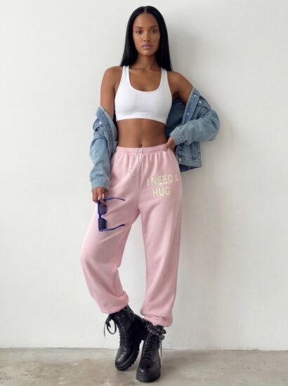 מכנס גומי שרוך דפוס