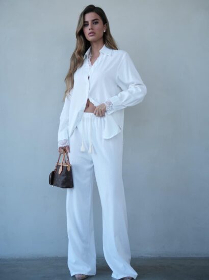 סט שילוב תחרה שרוך 0042